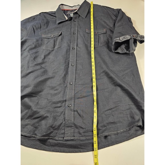 Tranquility mayhem size 4XLB flip cuff short sleeve button up EUC ^ - Picture 7 of 7